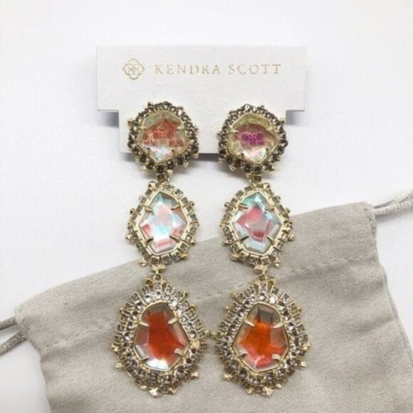 KENDRA SCOTT Aria 14K Gold Plated Clip-On Earrings - Picture 4 of 7